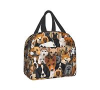 Hulnulnu Dogs Lunch Bag, Funny Dogs Insulated Tote Reusable Washable Thermal Cooler Picnic Food Carrier Travel Work School for Women Men Kids
