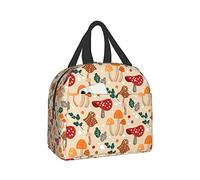 Hulnulnu Insulated Lunch Bag Reusable Lunch Box for Women Men, Cooler Lunch Boxes Waterproof Lunch Bags Office Picnic Work, Cute Mushroom Gift