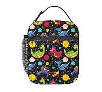 Hulnulnu Kids Lunch Bag, Dinosaur Insulated Lunch Bag, Reusable Portable Cooler Lunch Box, Waterproof Lunch Tote for School/Picnic/Office/Work