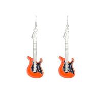 Hulnulnu Lady's Gold earrings, 14K gold-plated irregular-shaped stud earrings, with a fun retro guitar pendant design. It is an ideal gift for sisters, girlfriends or mothers - women's jewelry.