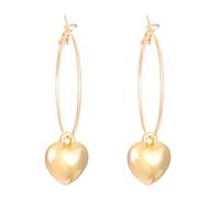 Hulnulnu Lady's Gold earrings, 14K gold-plated stud earrings with a three-dimensional heart-shaped ear hook design, are the ideal gift for sisters, girlfriends or mothers - women's jewelry.