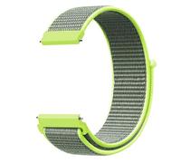 Hulnulnu Nylon Watch Strap, Quick Release Replacement Watch Band for Women Men, Smartwatch Straps Width - 20mm（Black-Lime）