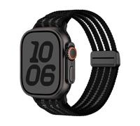 Hulnulnu Nylon Watch Strap, Quick Release Replacement Watch Band for Women Men, Smartwatch Straps Width - 38/40/41/42mm（Black）