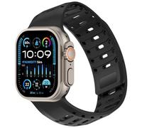 Hulnulnu Silicone Watch Strap, 42mm Quick Release Silicone Replacement Watch Band, Perfect Smartwatch Straps Gift for Women Men Birthday Valentine's Day (Black)