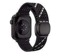 Hulnulnu Watch Strap, 40mm Width Quick Release Silicone Replacement Watch Band, Ideal Smartwatch Straps Gift for Women Men Birthday Valentine's Day (Black Gray)