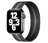 Hulnulnu Watch Strap, 42mm Quick Release Milanese Replacement Watch Band, Perfect Smartwatch Straps Gift for Women Men Birthday Valentine's Day (Black Silver)