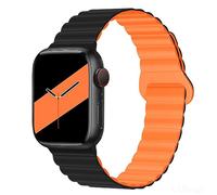 Hulnulnu Watch Strap, Quick Release Silicone Replacement Watch Band, Ideal Smartwatch Straps Gift for Women Men Birthday Valentine's Day - Width 49mm (Black Orange)