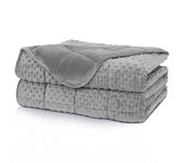 Huloo Sleep Weighted Blanket Queen 15lbs for Adult(60"×80",Gray) Breathable Soft Minky Weighted Throw Blanket for All Season,Heavy Blanket with Premium Glass Beads