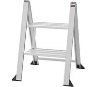 Hultafors Aluminium Mini Step Ladder - Silver, 150kg Load Capacity, Foldable, 3.5cm Flat