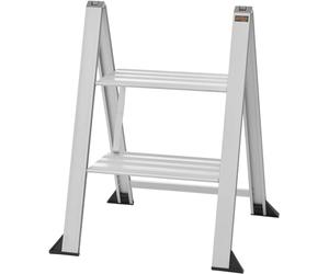 Hultafors Aluminium Mini Step Ladder - Silver, 150kg Load Capacity, Foldable, 3.5cm Flat