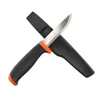 Hultafors Craftsman's knife HVK GH I All-purpose knife with non-slip Santoprene® handle and premium carbon steel blade I Including holster and holder for working trousers I 380210