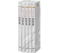 Hultafors folding rule multipack 10 pieces I Beech double meter I Made in Sweden I 10x rulers 2m with joints made of Swedish steel I High quality metre rule EU class III I Hultafors I 109711