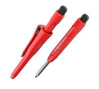 Hultafors Professional Carpenters pencil incl. Long-Lasting Graphite Lead & Sharpener I I 1 Piece I Deep hole Marker with Non-Slip Clip I For Wood, Concrete & Metal Surfaces I 650100