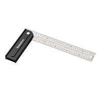 Adjustable mitre angle made of aluminium from Hultafors I 300mm x 45mm I Foldable angle with locking at 45°, 90°, 135° & 270° I Made in EU I With marking notches & centre line I 253120