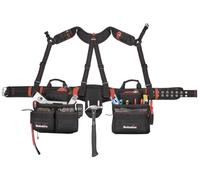 Hultafors Work Gear HT5617 Pro Framer's Combo Apron with Yoke Style Suspenders, Heavy Duty Ballistic Polyester Tool Belt, Gusst-Style Front Pockets, 2 Steel Hammer Loops, Steel Tape Clip, 27 Pockets