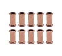 HULTHOR 15mm Press Fit Coupler 10 Pack - WRAS Approved Press Fit Plumbing Couplings for Water Systems - Straight 15mm Copper Press Fit Coupling