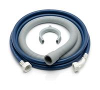 HULTHOR 2.5m Washing Machine Hose Set, Inlet Fill Hose and Outlet Drain Hose, Extra Long Washing Machine Hose Extension Kit with Drain Hook, Compatible with Most Washing Machines