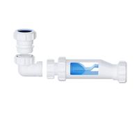 HULTHOR 32mm Self Sealing Waste Valve - Basin Waste Trap Alternative to Bottle Trap - Anti Odour, Space Saving Sink Trap for Bathroom & Cloakroom Basins Multi Orientation