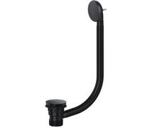 Hulthor Bath Waste & Overflow Kit - Universal 1.5" Click Clack Plug Set with Pop-Up Mechanism - Compatible with Standard UK Bathtubs (Black)