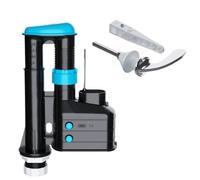 Hulthor Lever Flush Syphon with Chrome Lever Handle - Dual Flush Height Adjustable Toilet Syphon for Close Coupled Toilets - Easy Fit Flush Valve with Internal Overflow and Cistern Lever Included