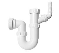 Hulthor Washing Machine Waste Trap - Single or Double Outlet Options - 1.5" Inlet Trap for Washing Machine, Dishwasher, or Kitchen Sink Waste Connection - Easy Fit Compression Joint (Single Outlet)