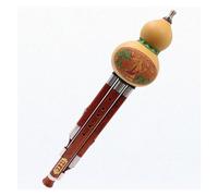 Hulusi Flute 3-tone Hulusi Flute Traditional ChineseWoodwind Instrument With Storage Box (Color : RED, Size : B-flat key)