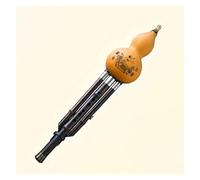 Hulusi Flute Black Flute Hulusi Dual Tone Gourd Flute Chinese Profesional Folk Music Instruments (Color : G key)