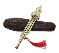 Hulusi Flute C/Bb Key, Environmentally Chinese Hulusi, Detachable Cucurbit, Traditional Instrument, for Beginners Musical Amateurs /80 (Color : Gold, Size : Bb key)