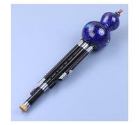 Hulusi Flute Chinese Ethnic Hulusi Flute Ebony Sound Pipe C Key/B Flat Professional Playing Type Gourd Flute (Color : C key)