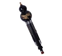 Hulusi Flute Chinese Ethnic Hulusi Flute Mahogany/ebony B Flat/C Key Hulusi Musical Instrument (Color : BK, Size : C key)