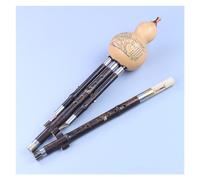 Hulusi Flute Chinese National Gourd Musical Instrument Professional Performance Double Tone Hulusi Flute (Color : C and B flat)