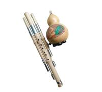 Hulusi Flute Chinese National Musical Instrument Hulusi Flute For Beginners C Key/B Flat Hulusi Flute With Case (Color : B flat)
