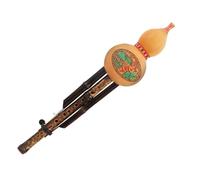 Hulusi Flute Chinese National Wind Instrument C Key/B Flat Key Hulusi Gourd Flute With Storage Case And Chinese Knot (Color : C key)