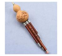 Hulusi Flute Chinese Traditional Hulusi Mahogany Sound Pipe Natural Gourd C Key/B Flat Cucurbit Flute Instrument (Color : B flat)