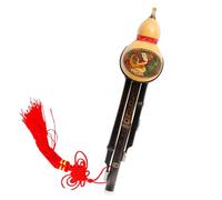 Hulusi Flute Cucurbit Flute Adult Student Dual Tone C Key/bB Key Hulusi Musical Instrument With Case (Color : C key)