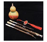 Hulusi Flute Detachable B Tone/C Tone Hulusi Cucurbit Flute With Special Box For Beginner Professional Playing (Color : C Tone)