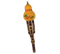 Hulusi Flute Double-tone Carved Dragon Hulusi Adult Student C Key/b Flat Hulusi Flute Woodwind Instrument (Color : C key)