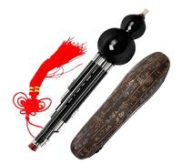Hulusi Flute Ebony Hulusi Flute Instrument Beginner Adult Student C Key/B Flat Hulusi Flute With Case (Color : C key)