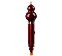 Hulusi Flute Handmade Mahogany Gourd Flute For Beginners Playing Chinese National Musical Instrument Cucurbit Flute (Color : F key)