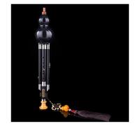 Hulusi Flute Instrument All-rosewood/Ebony Hulusi Instrument Professional Performance Type Adult Grading Examination Beginner B Flat C Tune(Black,C)