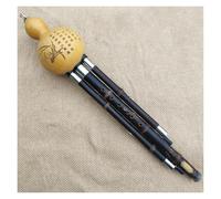 Hulusi Flute Instrument Black Zhu Flute Hulusi Dual Tone Gourd Flauta C/Bb/G/F Key Calabash Hulusi Folk Music Instruments(G)