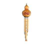 Hulusi Flute Instrument With Storage Bag Case Instrument Gourd Cucurbit Flute For Music Learning Exercise Performance (Color : B flat key)