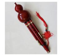 Hulusi Flute Mahogany Three-tone Hulusi Bb/C Tune Hulusi Chinese Ethnic Hulusi With Storage Case (Color : B Flat)
