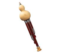 Hulusi Flute National Traditional Hulusi Instrument Professional Playing C Key/B Flat Mahogany Tone Pipe Hulusi (Color : C key)