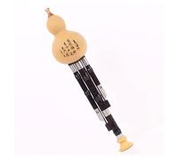 Hulusi Flute Natural Gourd Ebony Sound Pipe Cucurbit Flute Professional Playing Gourd Musical Instrument (Color : F key)