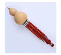 Hulusi Flute Natural Gourd Mahogany Nine-hole Gourd Flute For Adult Beginners C Key/B Flat Hulusi Ethnic Musical Instrument (Color : C key)