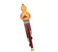 Hulusi Flute Natural Gourd Mahogany Sound Pipe Hulusi C Key/B Flat Hulusi Flute Student Beginner Woodwind Instrument (Color : B flat)