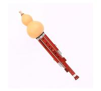 Hulusi Flute Natural Gourd Mahogany Sound Pipe Nine Holes C Key/B Flat Hulusi Professional Playing Type Gourd Flute (Color : C Key)