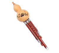 Hulusi Flute Natural Gourd Mahogany Sound Pipe Push-pull Rod Hulusi Flute Professional Playing Ethnic Wind Instrument (Color : G key)