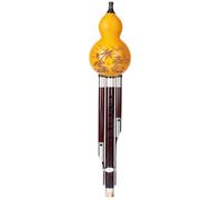 Hulusi Flute Natural Mahogany C Key/B Flat Hulusi Student Beginner Professional Playing Gourd Flute With Storage Case (Color : B flat)